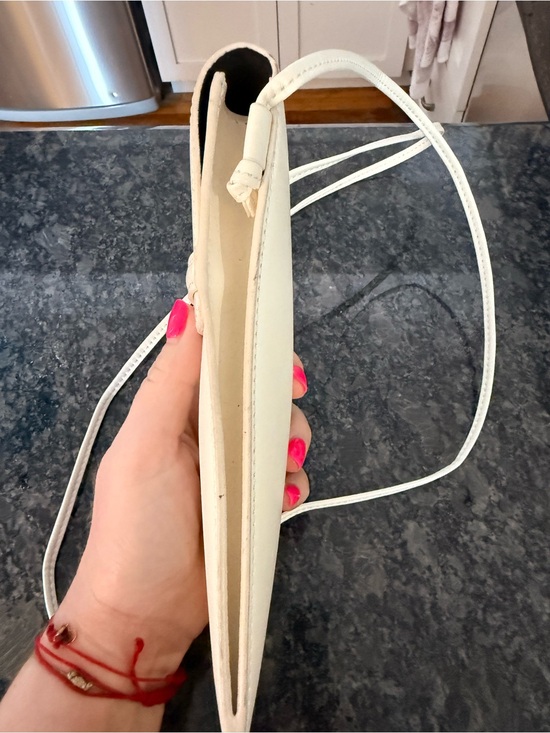 CELINE White Leather Crossbody Sunglasses or Phone Pouch with cleaning cloth main image 8